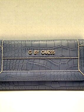 G by Guess Blue Tri-fold Wallet